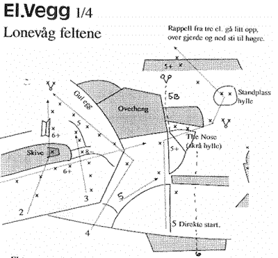 Skisse 1 av 4 over El-vegg